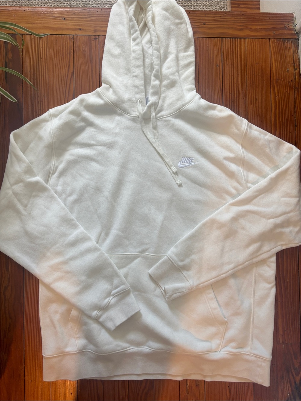 Nike Men’s Off White Hoodie with Embroidered Swoosh, XL